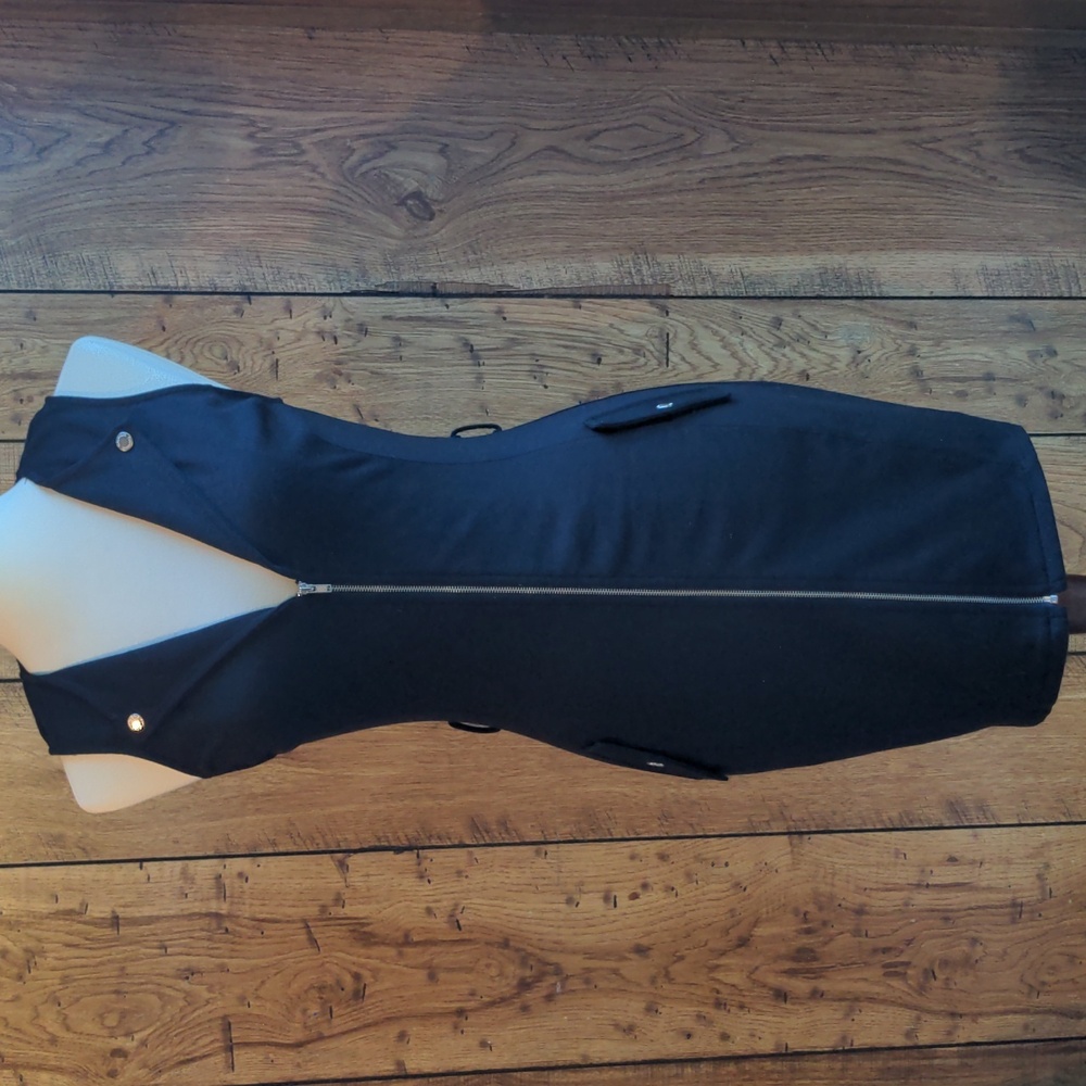 Guess Black BodyCon Zipper Front Pencil Dress Small
